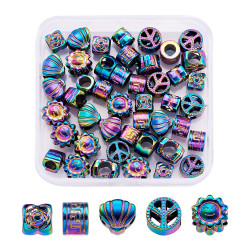 Spacer Beads, Rainbow,...