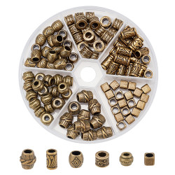 Spacer Beads, Antik Brons,...