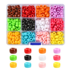 Pony Beads, 480st, 12 olika